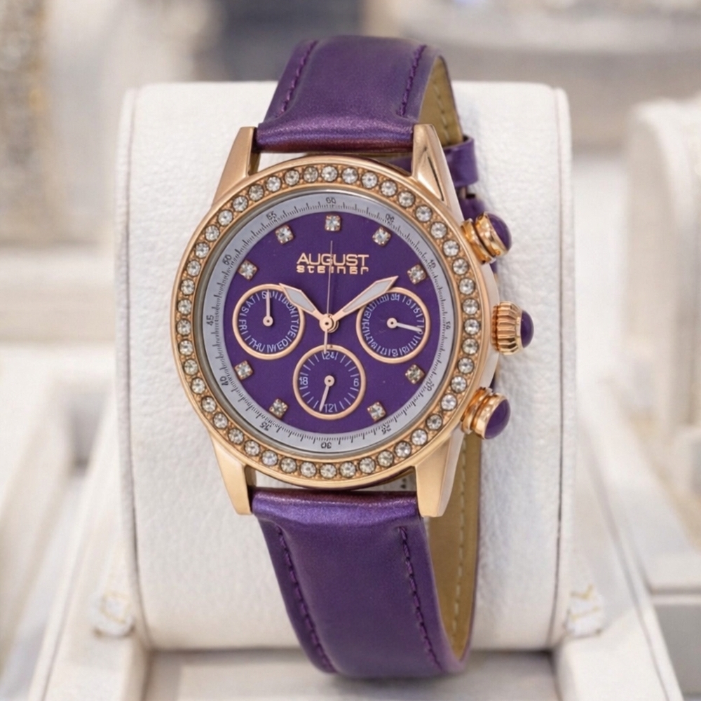 August Steiner Purple Women's Watch